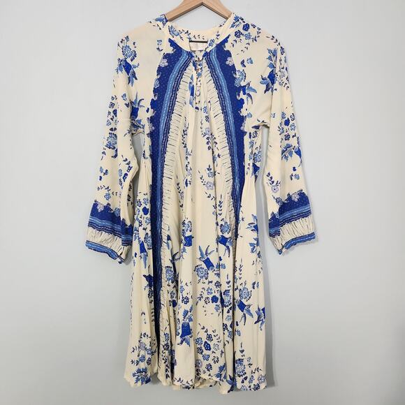 Natalie Martin Fiore Short Dress in Posey Print Bluebell Floral, Small - Picture 3 of 13